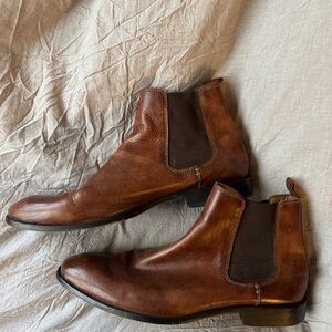 Steve Madden Chestnut Leather Ankle Boots